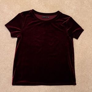 Abercrombie & Fitch Deep Red Velvet Top